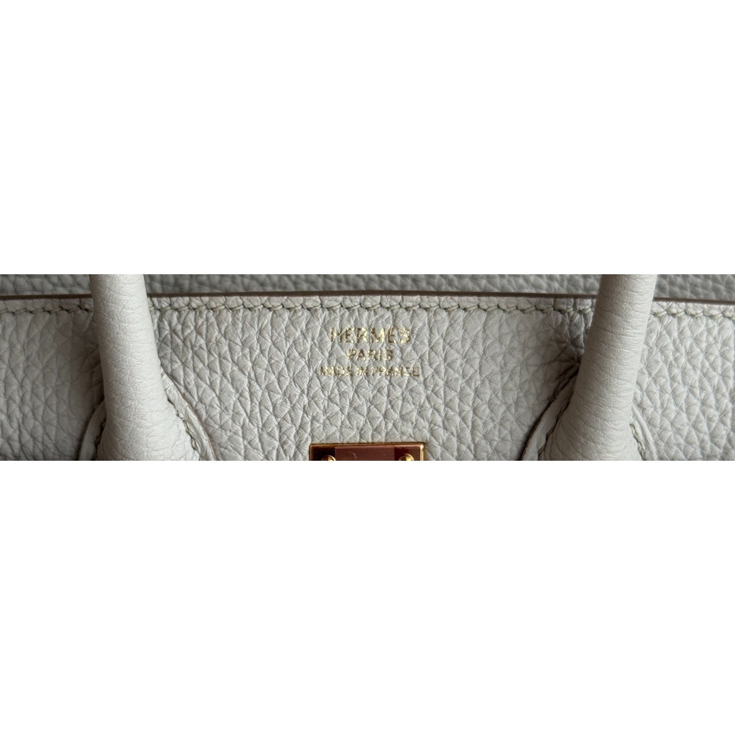 Hermes Birkin 25 Beton Beige Cream Togo Leather Rose Gold Hardware