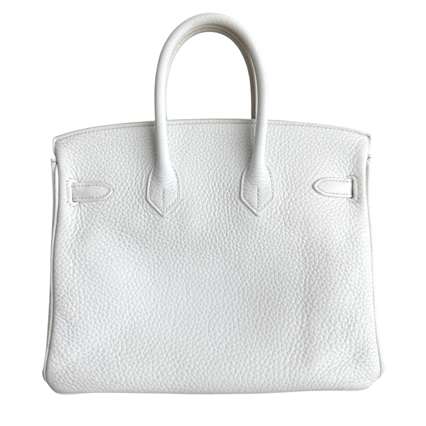 Hermes Birkin 25 White Blanc Leather Gold Hardware Rare