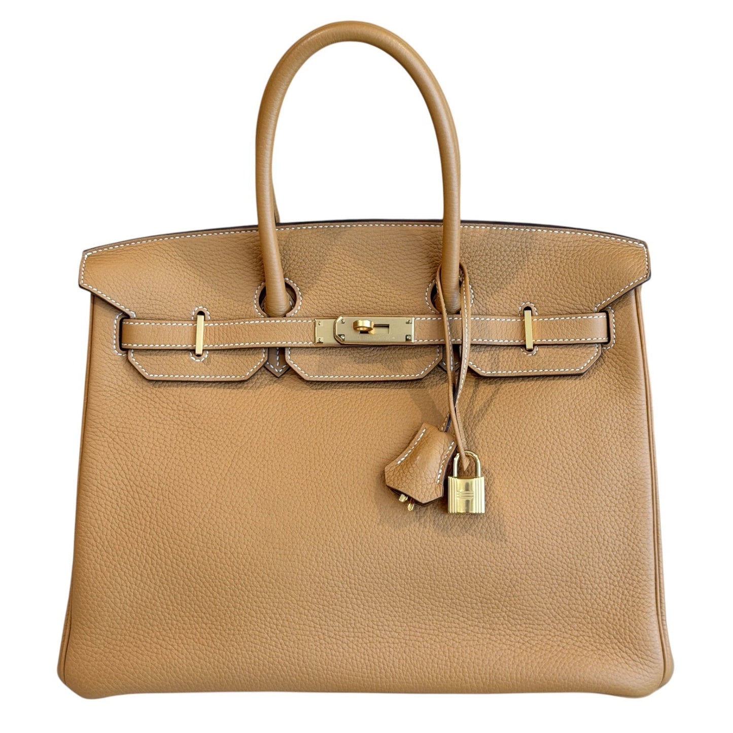 Hermes Birkin 35 Sable Naturel Tan Togo Leather Gold Hardware RARE