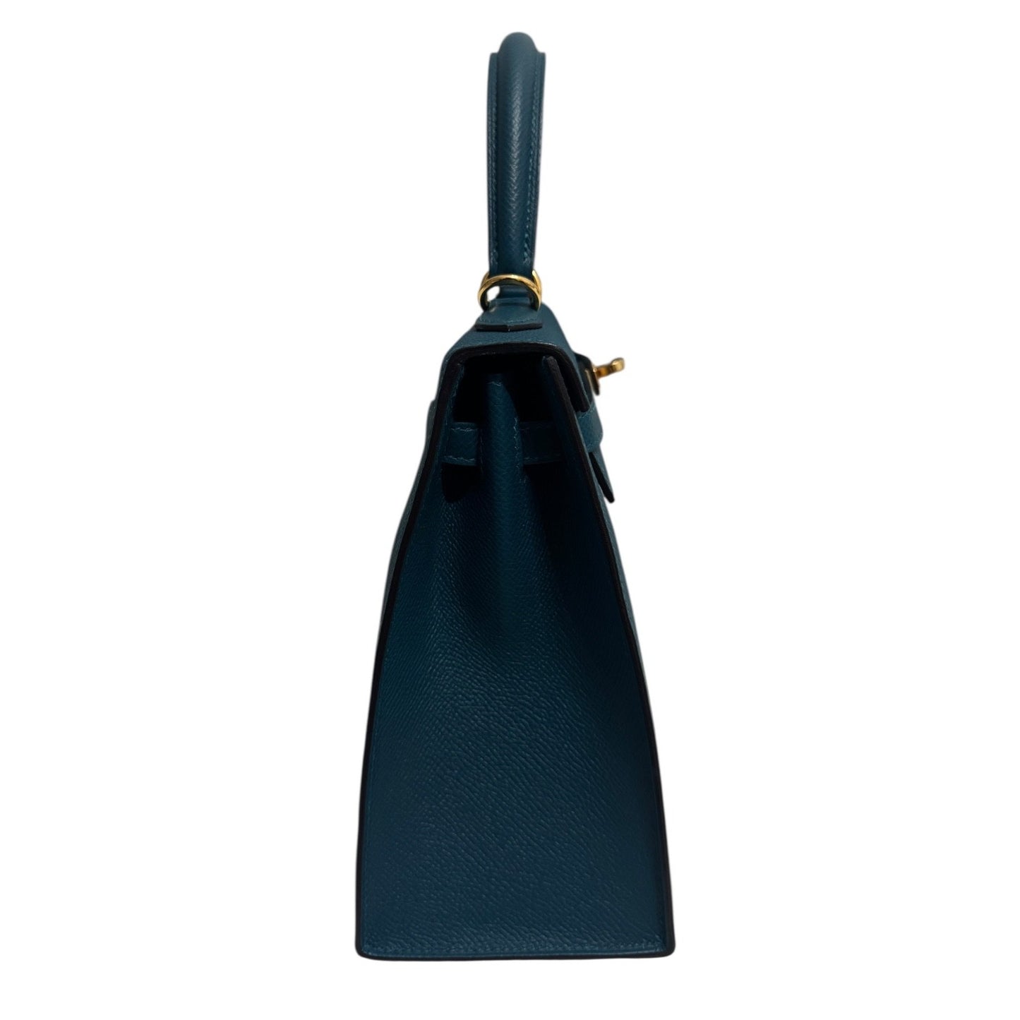 Hermes Kelly 25 Sellier Vert Bosphere Green Blue Epsom Leather Gold Hardware