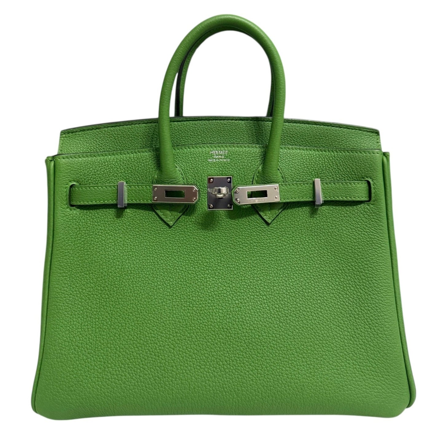 Hermes Birkin 25 Vert Yucca Green Togo Leather Palladium Hardware NEW