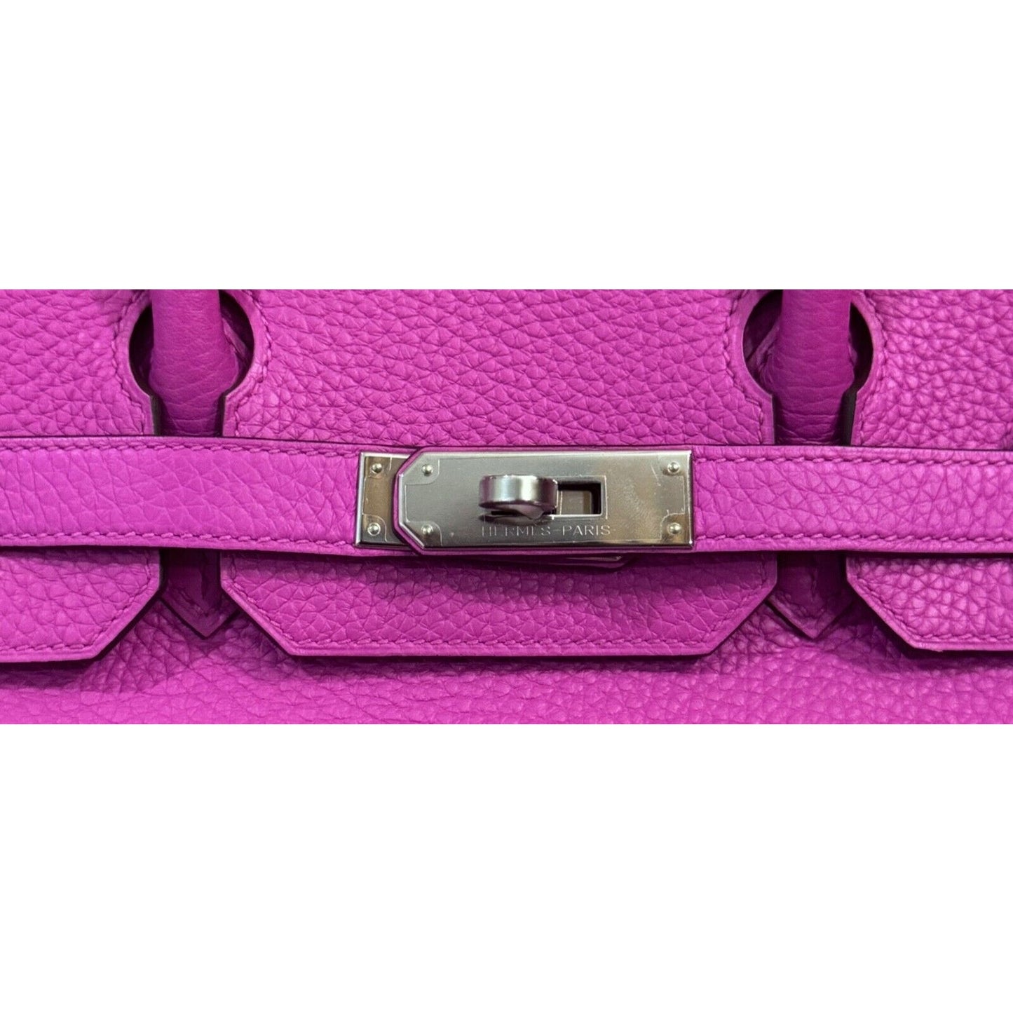 Hermes Birkin 30 Magnolia Pink Purple Togo Leather Palladium Hardware