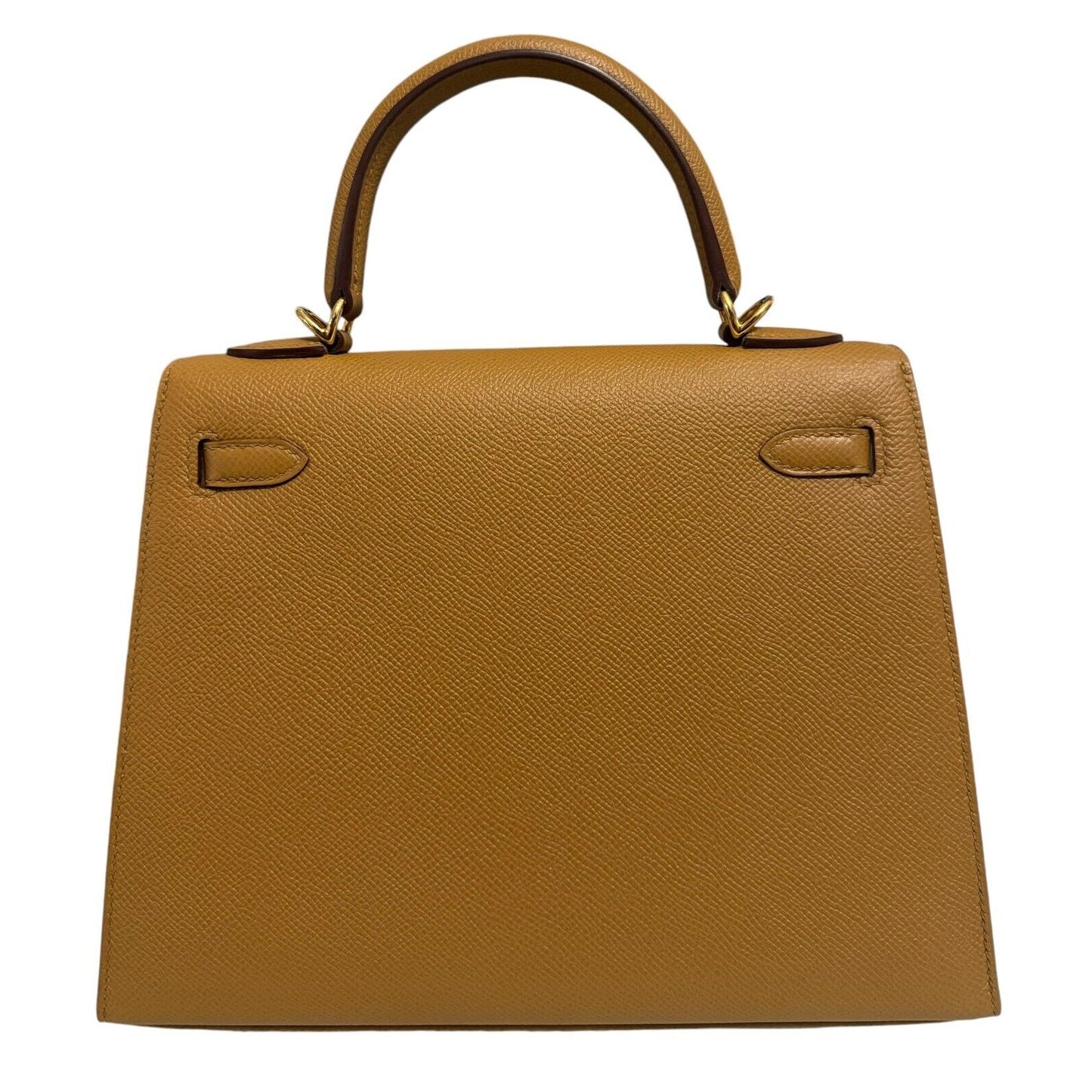 Hermes Kelly 25 Sellier Sesame Tan Epsom Leather Gold Hardware Shoulder bag