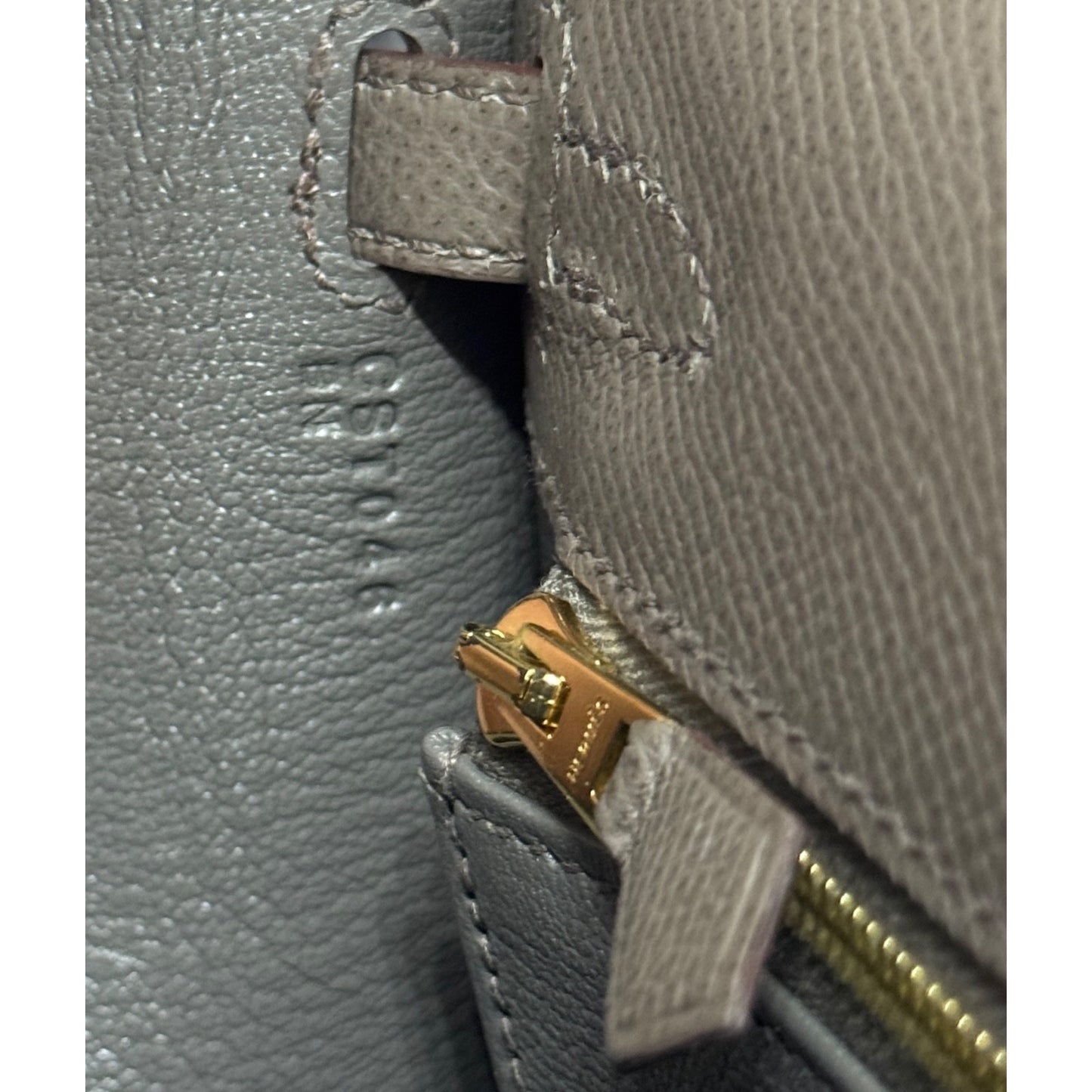 Hermes Kelly 25 Sellier Etain Gray Gris Epsom Leather Gold Hardware
