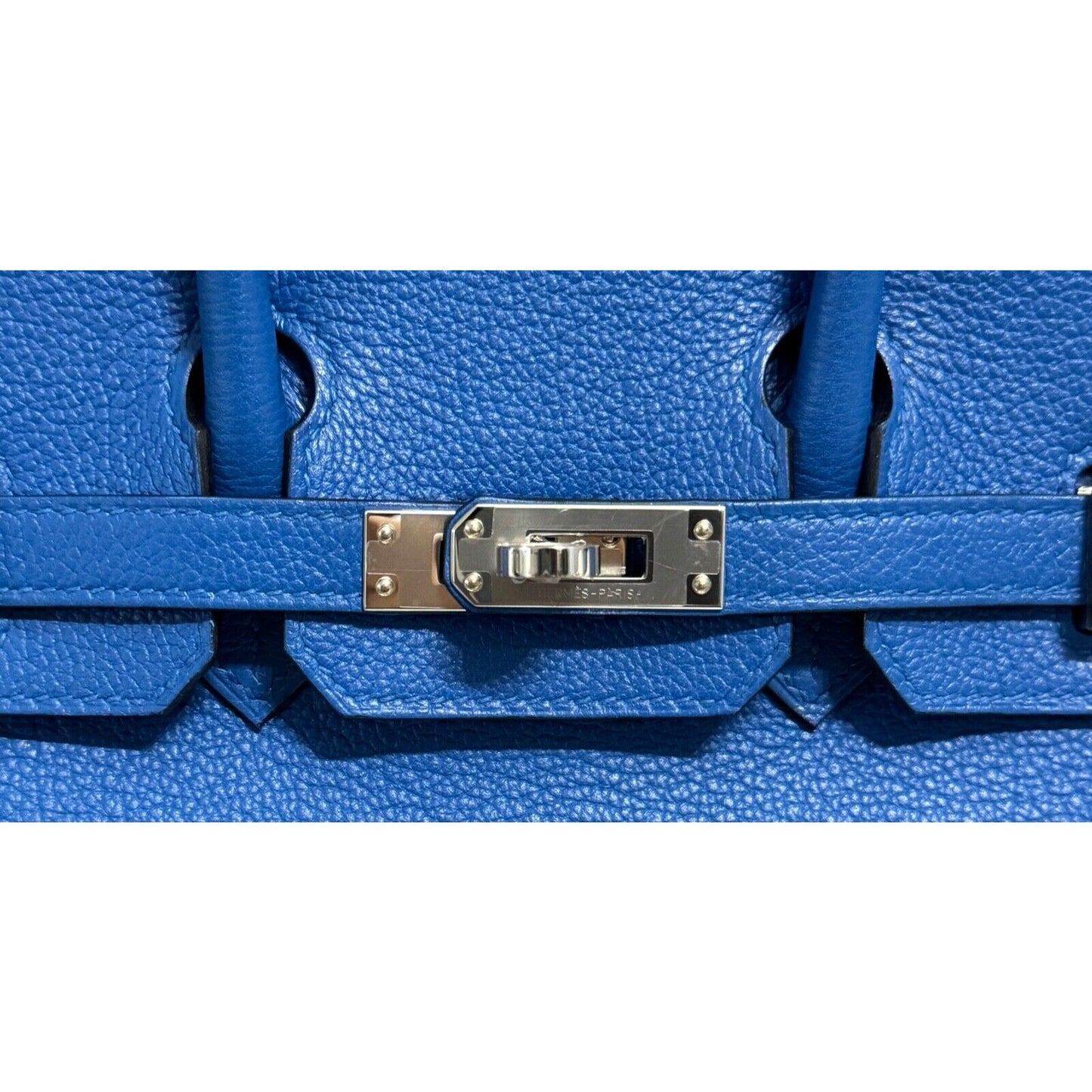 Hermes Birkin 25 Verso Blue Zellige & Capucine Leather Palladium Hardware