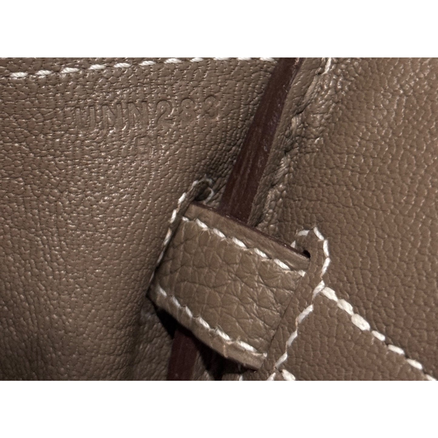 Hermes Birkin 25 Etoupe Gray Togo Leather Palladium Hardware Handbag