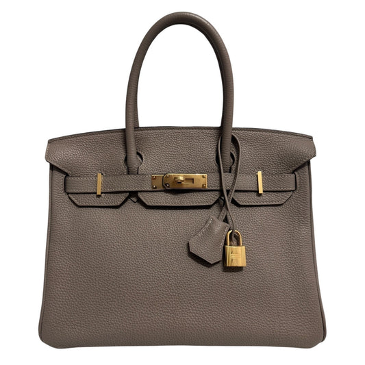 Hermes Birkin 30 Gris Asphalt Gray Togo Leather Gold Hardware