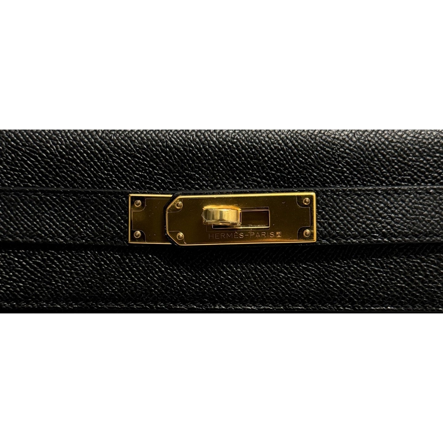 Hermes Kelly 28 Sellier Black Noir Epsom Leather Gold Hardware