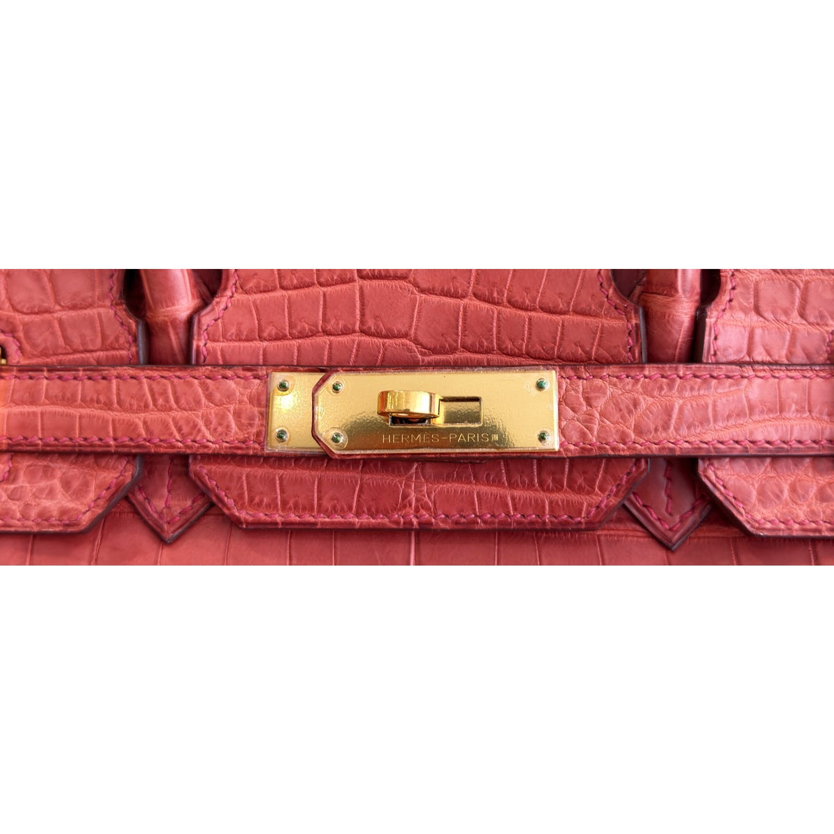 Hermes Birkin 30 Sanguine Orange Matte Alligator Leather Gold Hardware