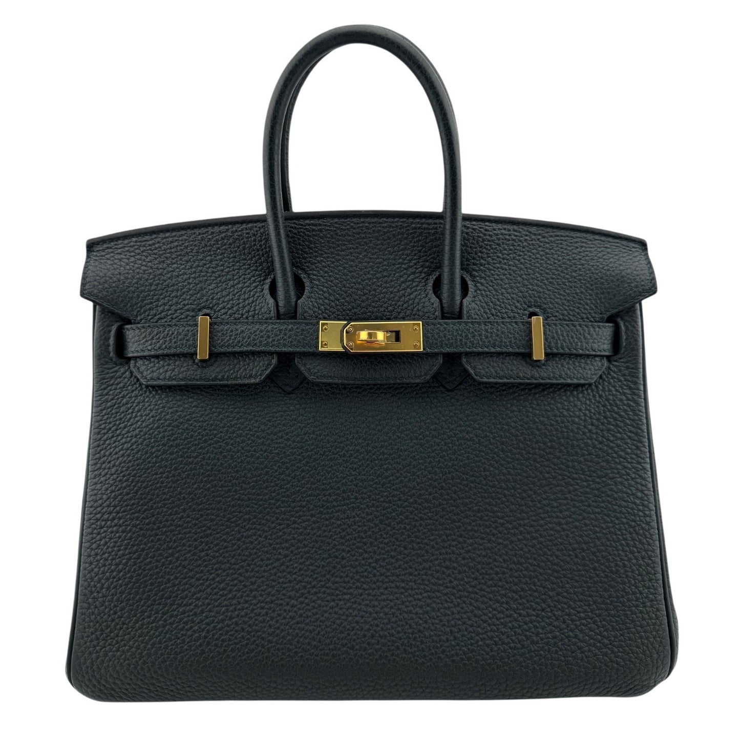 Hermes Birkin 25 Vert Cypress Dark Green Togo Leather Gold Hardware Handbag