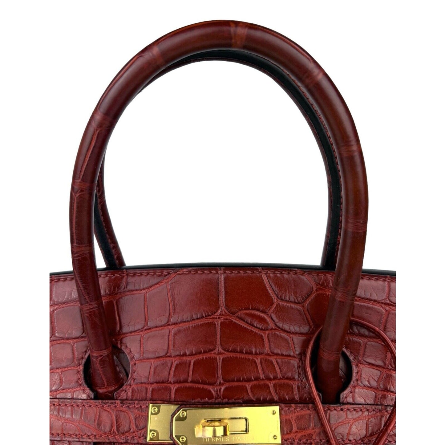 Hermes Birkin 35 Rouge H Red Matte Alligator Gold Hardware