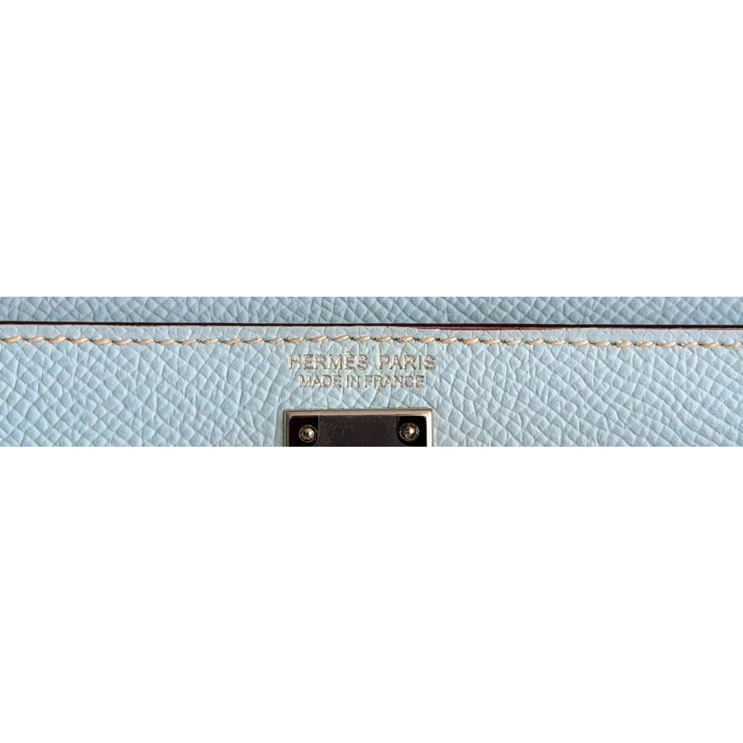 Hermes Mini Kelly Tri Color Blue Brume, Vert Jade, Gold Epsom Palladium Hardware