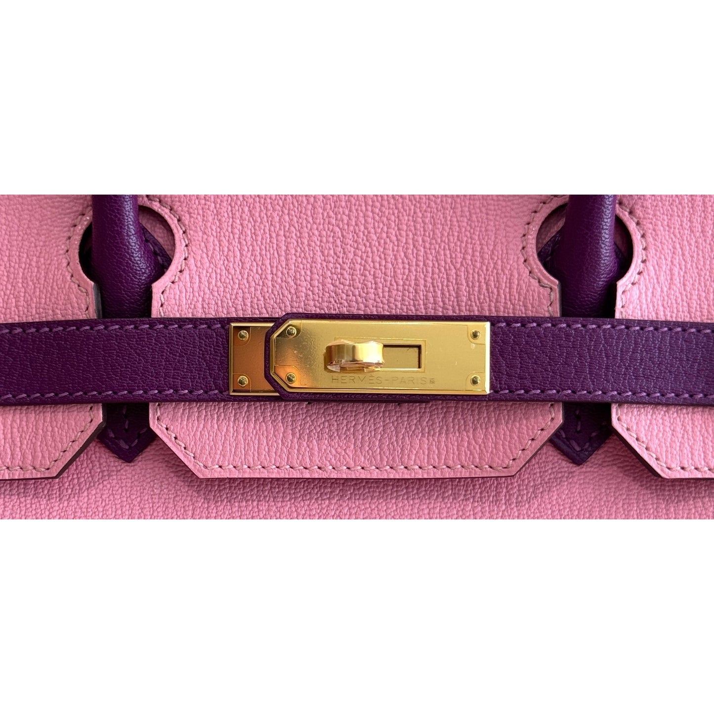 Hermes Birkin 30 Special Order Bubblegum Pink Anemone Purple Chevre Gold HWR