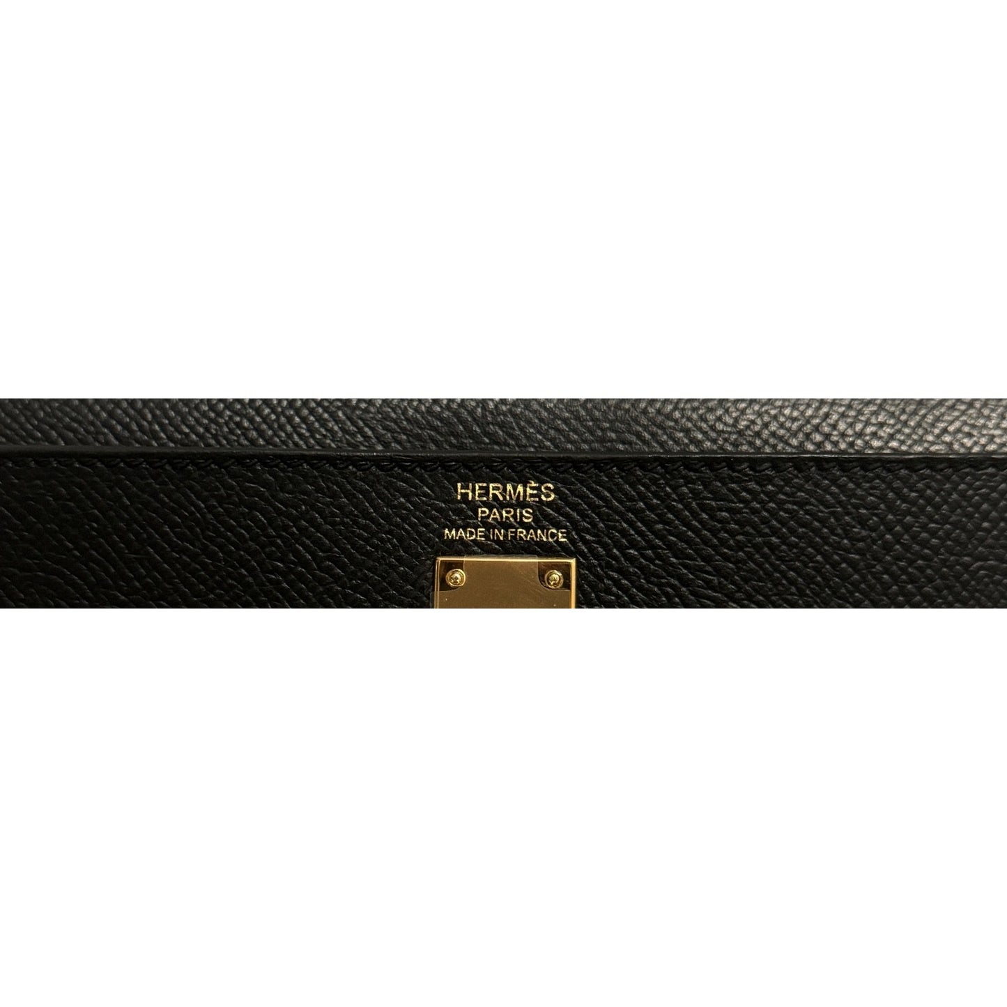 Hermes Kelly 25 Sellier Black Noir Epsom Leather Gold Hardware