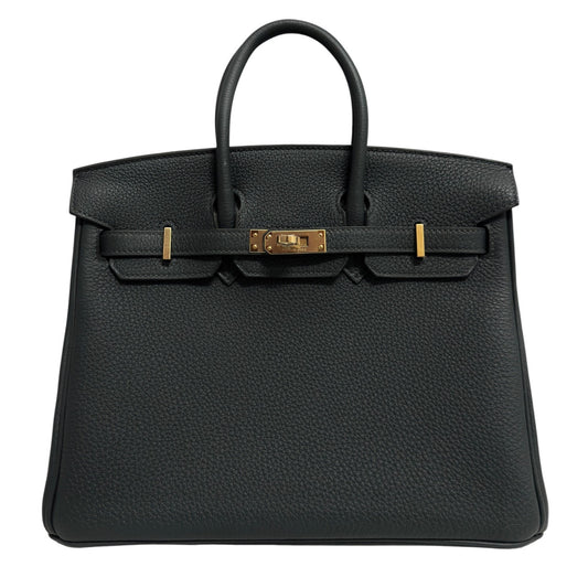 Hermes Birkin 25 Vert Mangrove Dark Green Togo Leather Permabrass Hardware NEW