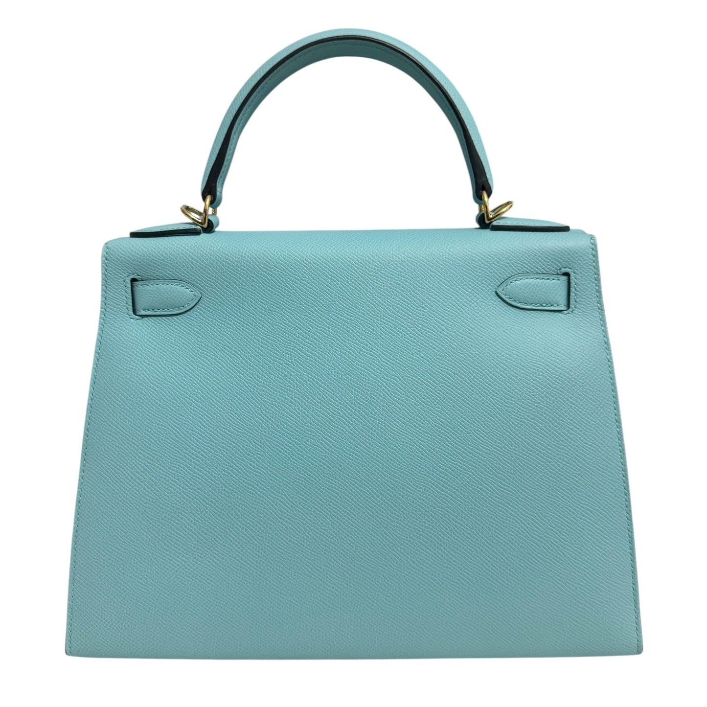 Hermes Kelly 28 Sellier Blue Atoll Epsom Leather Gold Hardware