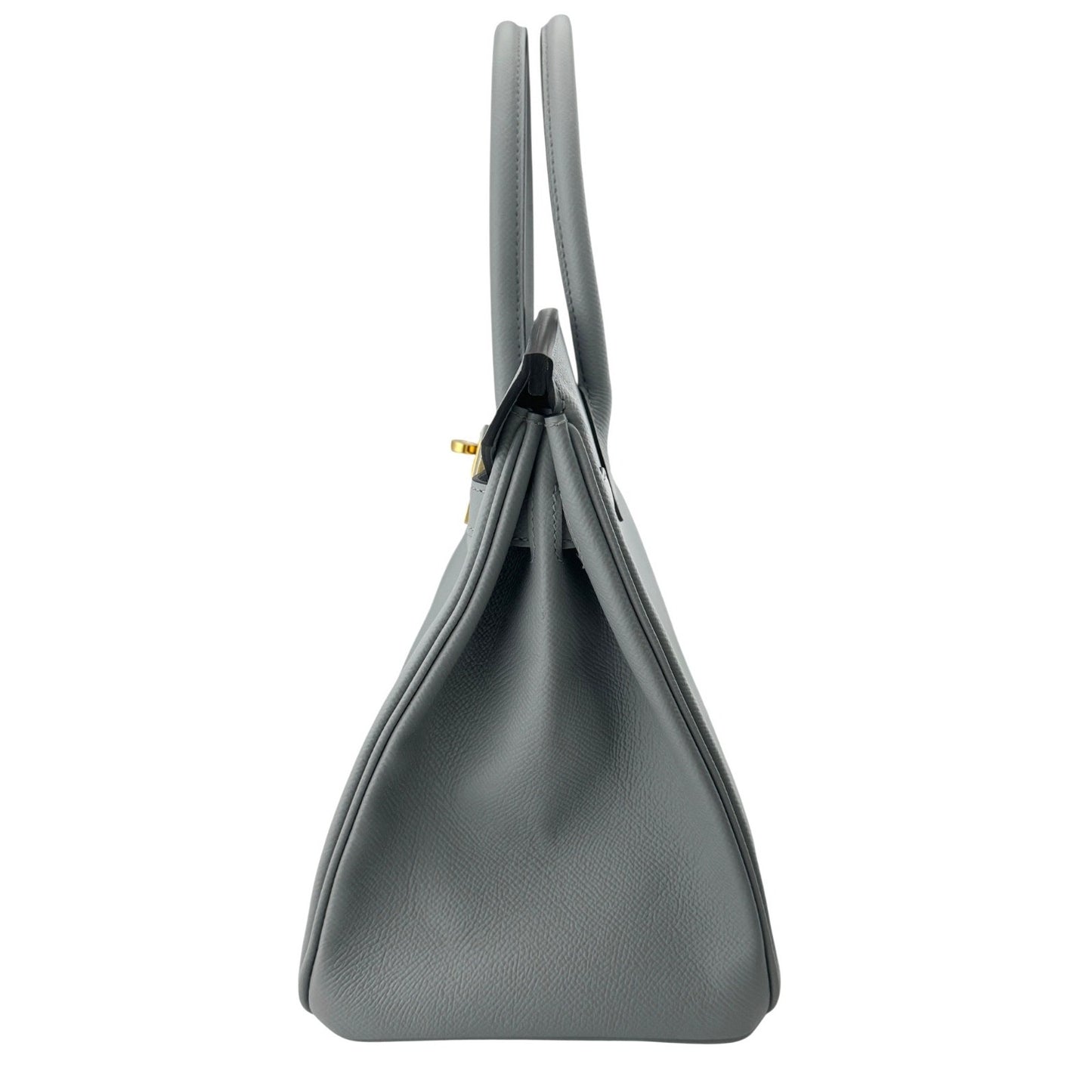 Hermes Birkin 30 Blue Glacier Gray Epsom Leather Gold Hardware RARE