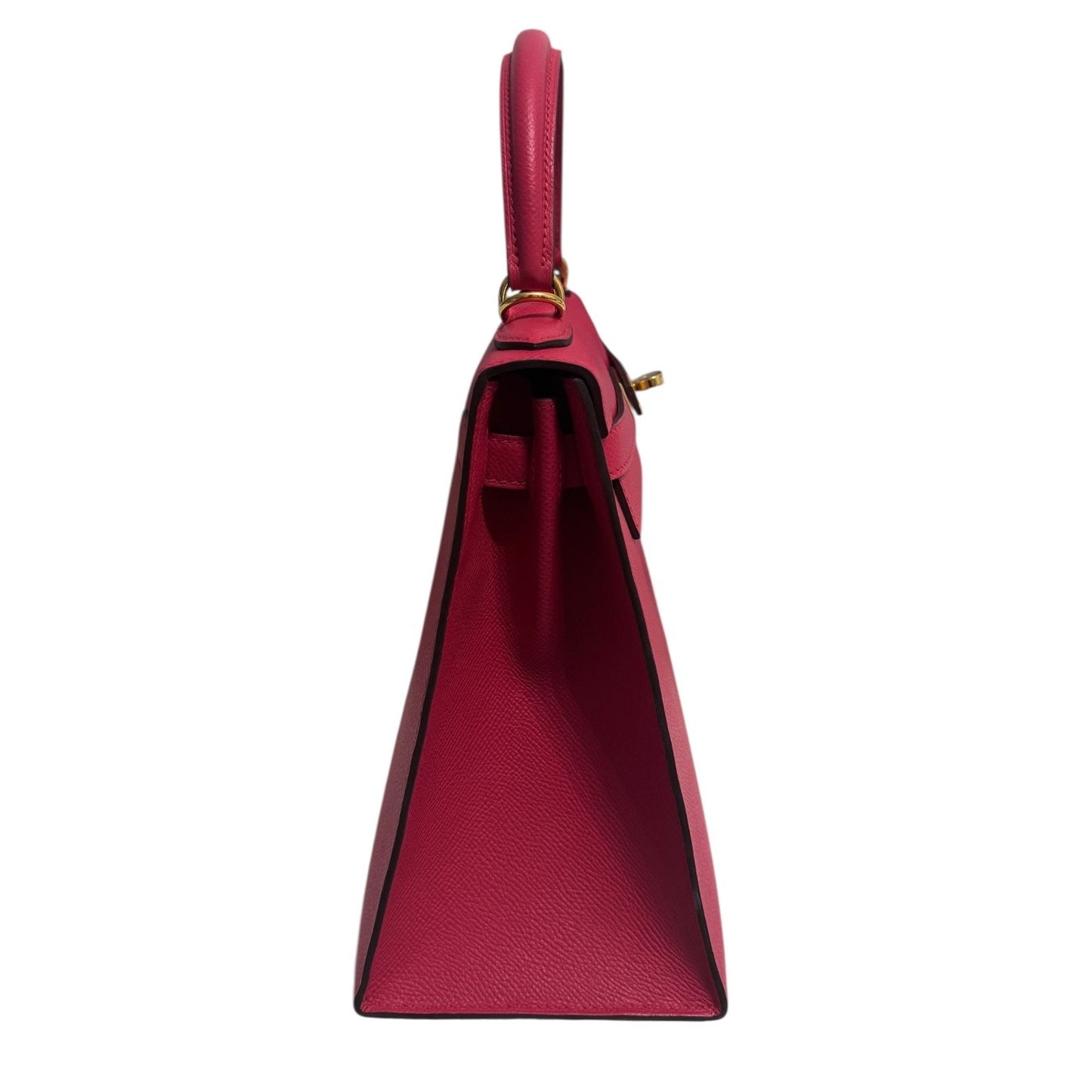 Hermes Kelly 28 Sellier Pink Rose Extreme Epsom Leather Gold Hardware