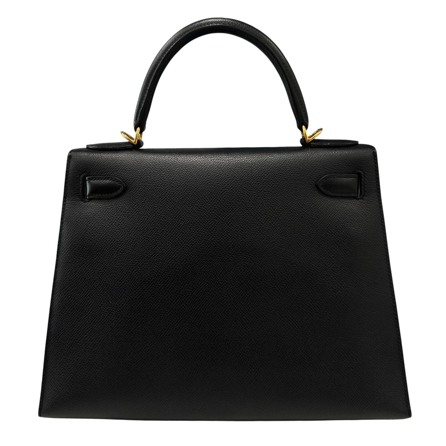 Hermes Kelly 28 Sellier Black Noir Epsom Leather Gold Hardware