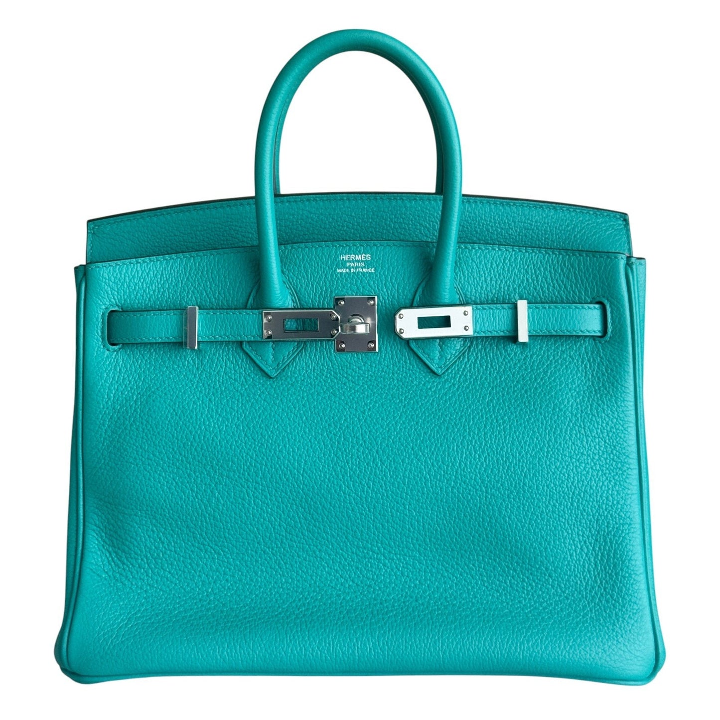 Hermes Birkin 25 Verso Vert Verone Rose Lipstick Leather Palladium Hardware