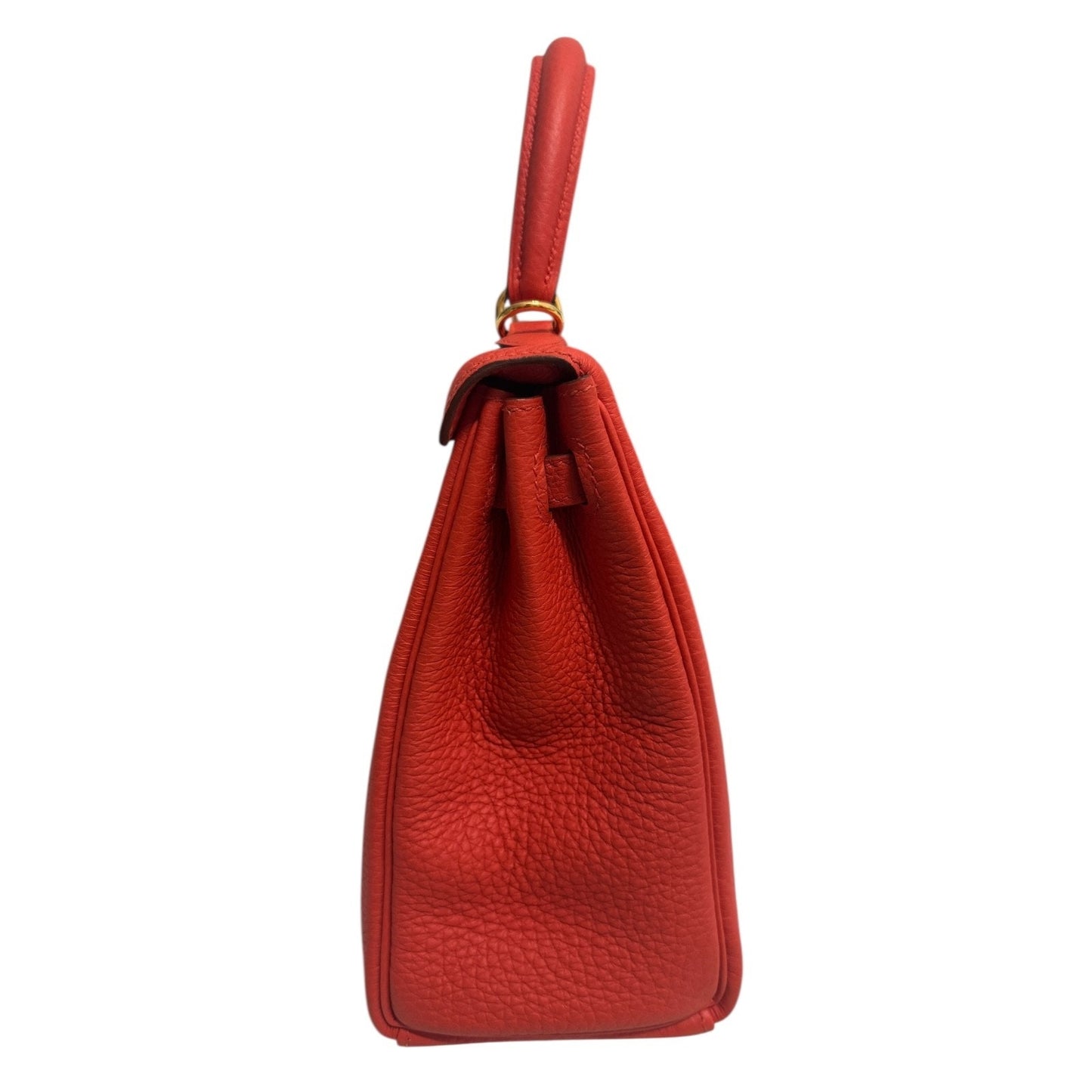 Hermes Kelly 25 Orange Poppy Togo Leather Gold Hardware RARE