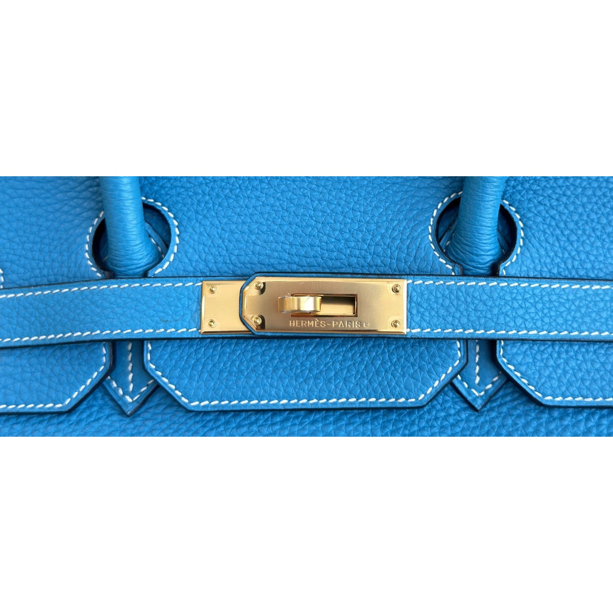 Hermes Birkin 35 Blue Jean Togo Leather Gold Hardware RARE