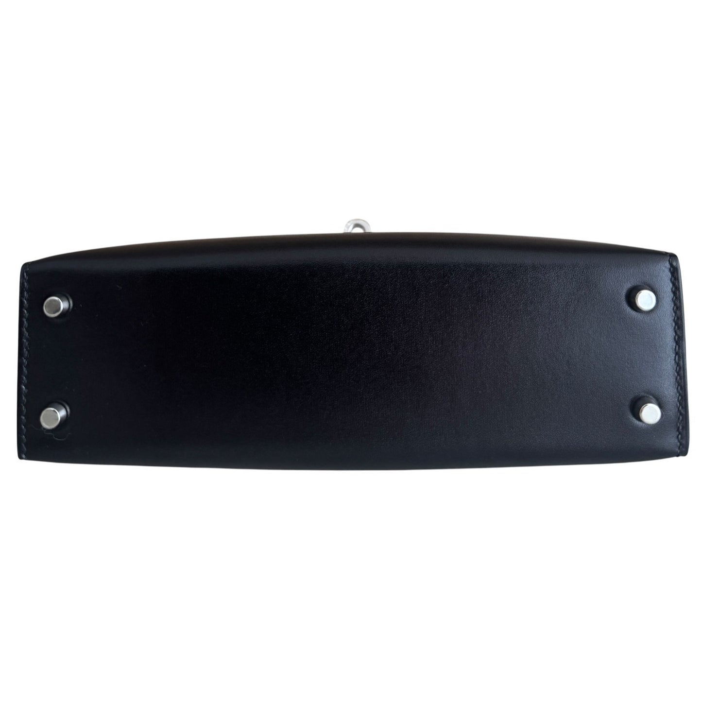 Hermes Kelly Mini 20 Black Noir Box Leather Palladium Hardware RARE