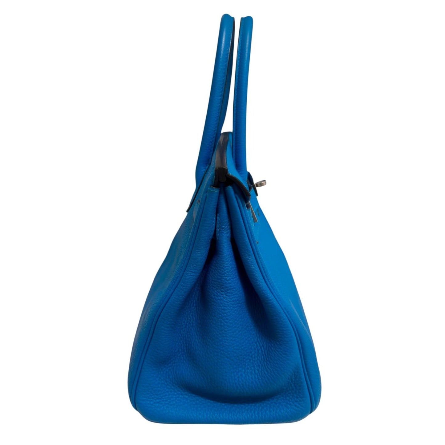 Hermes Birkin 30 Verso Blue Zanzibar Malachite Togo Leather Palladium Hardware