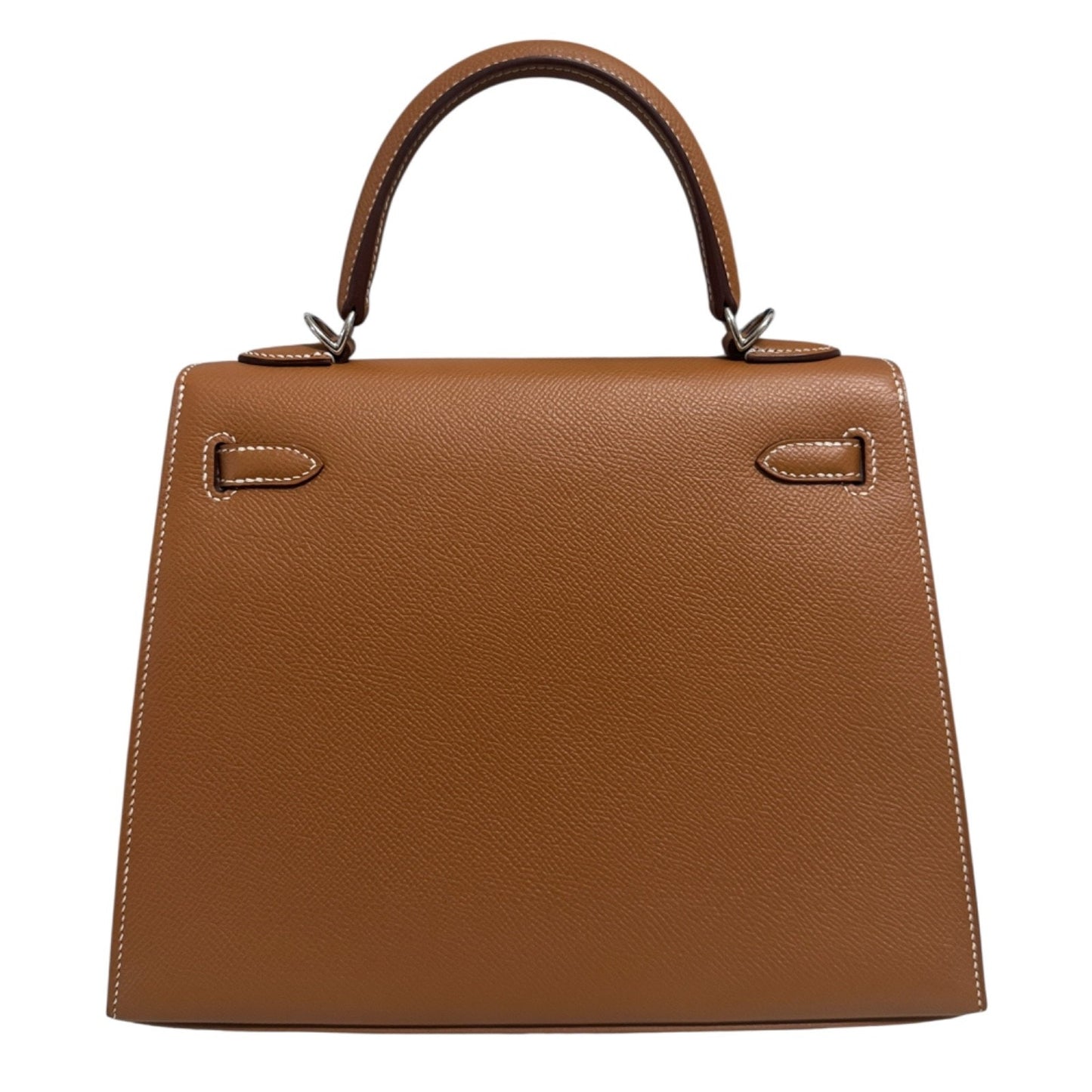 Hermes Kelly 25 Sellier Gold Tan Epsom Leather Palladium Hardware