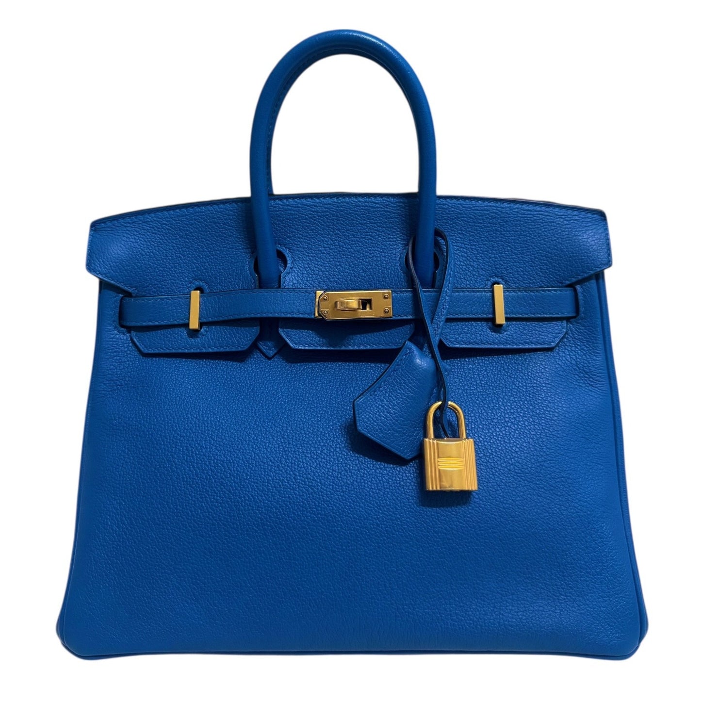 Hermes Birkin 25 Blue Zellige Novillo Leather Gold Hardware RARE