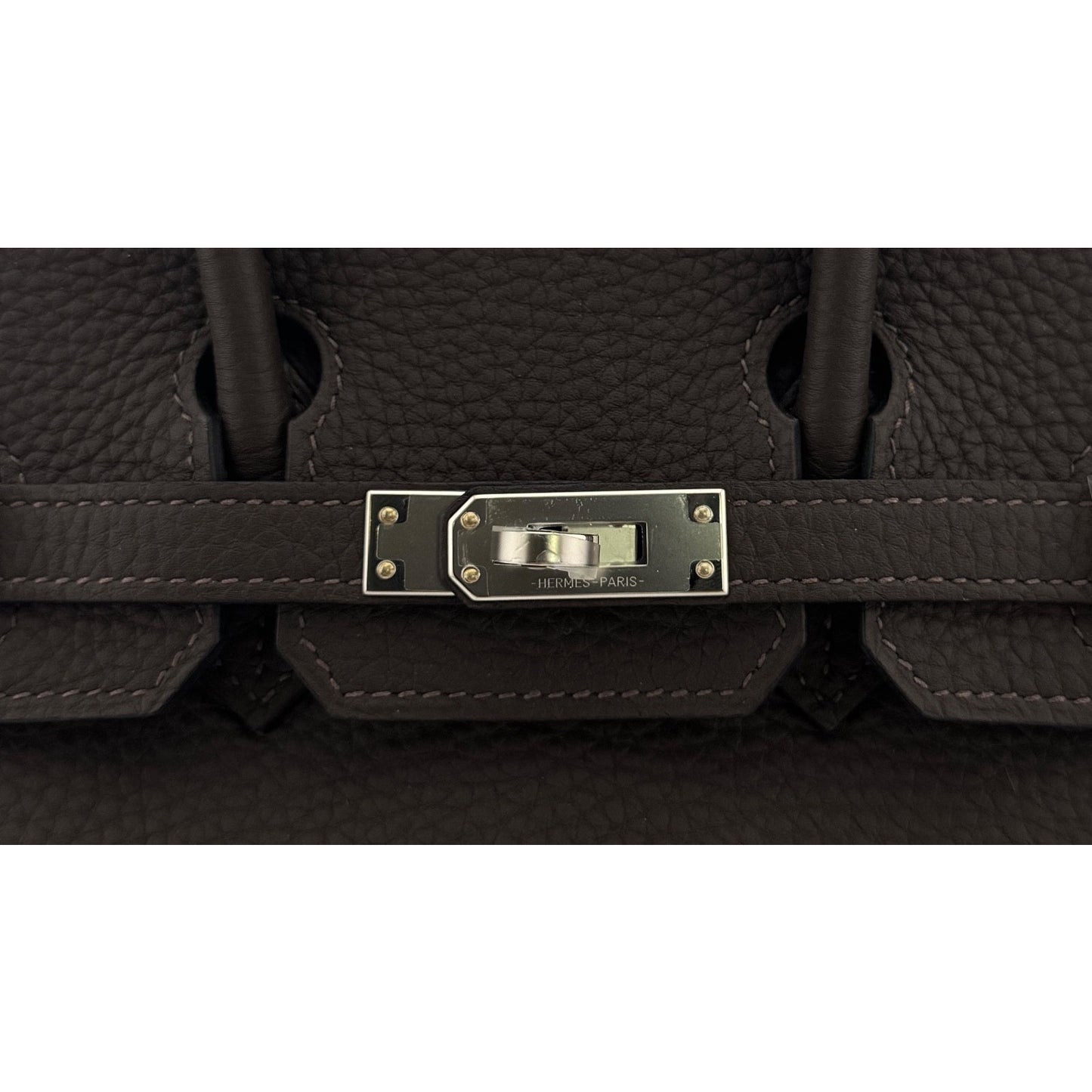 Hermes Birkin 25 Verso Ebene Brown & Gold Tan Togo Leather Palladium Hardware