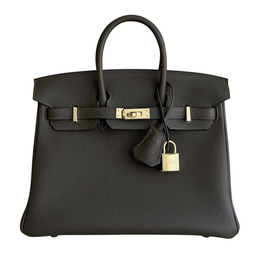 Hermes Birkin 25 Vert Loden Green Togo Leather Permabrass Hardware 2026