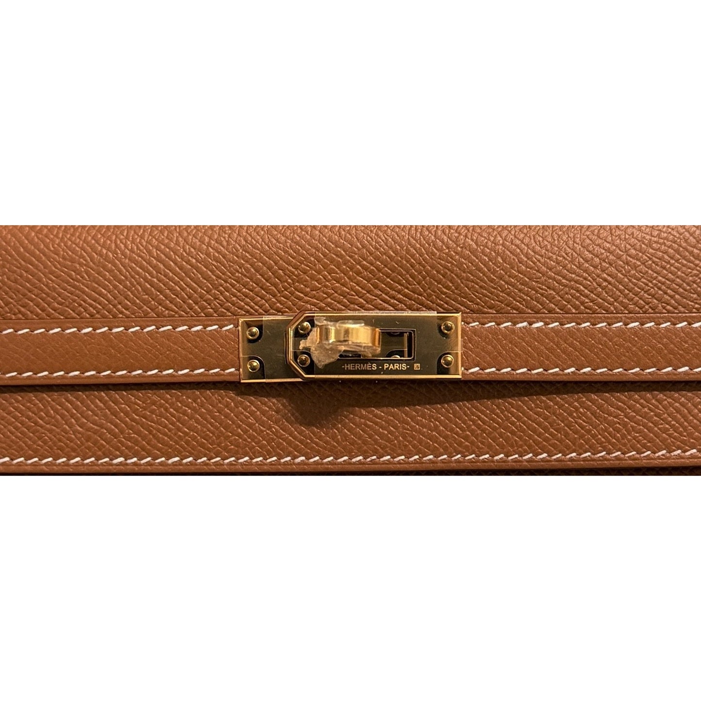 Hermes Kelly 25 Sellier Gold Tan Epsom Leather Gold Hardware