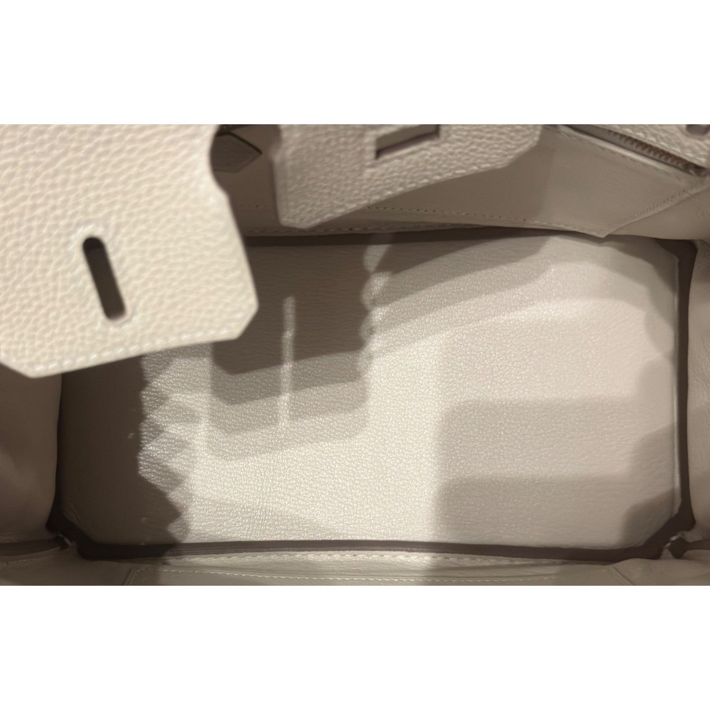 Hermes Birkin 25 Craie Cream White Togo Leather Gold Hardware