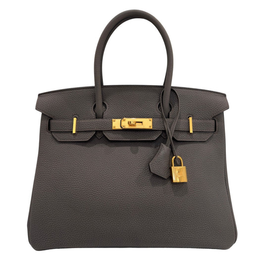 Hermes Birkin 30 Gris Etain Gray Togo Leather Gold Hardware