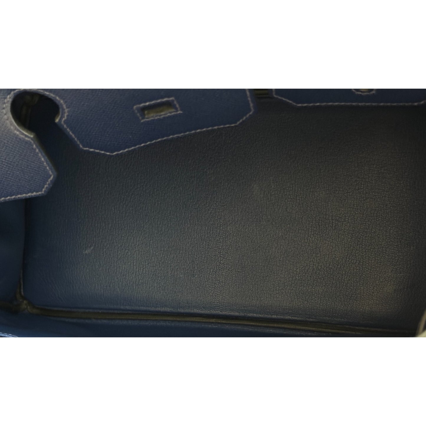Hermes Birkin 35 Blue Sapphire Epsom Leather Palladium Hardware RARE