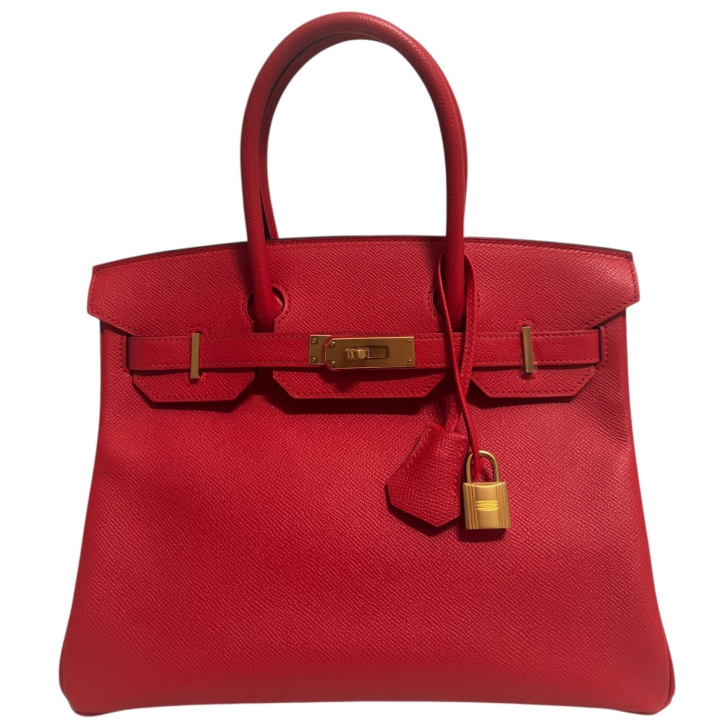 Hermes Birkin 30 Rouge Tomato Tomato Red Epsom Leather Gold Hardware