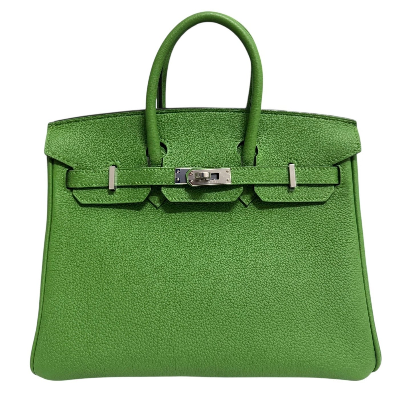 Hermes Birkin 25 Vert Yucca Green Togo Leather Palladium Hardware NEW