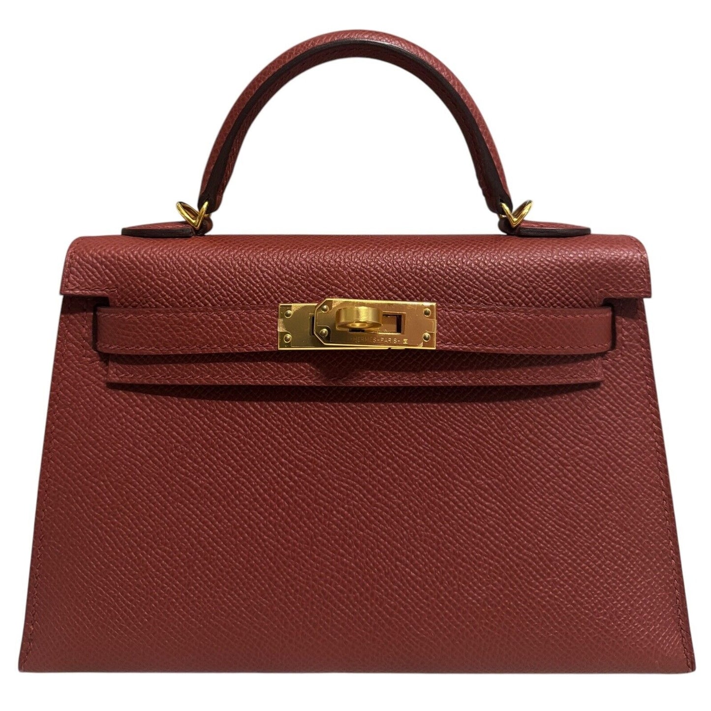 Hermes Kelly Mini 20 Rouge Venetian Red Epsom Leather Gold Hardware