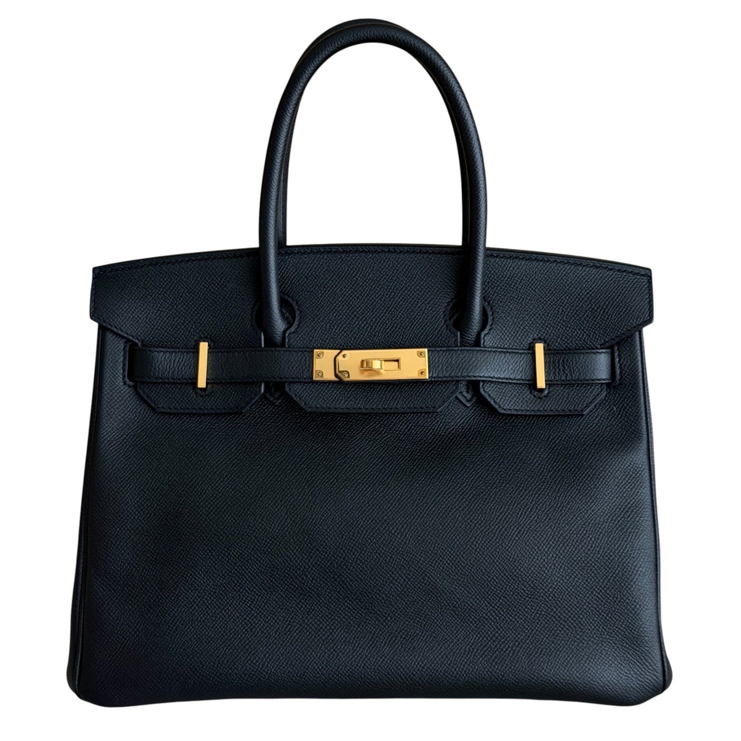 Hermes Birkin 30 Black Noir Epsom Leather Gold Hardware RARE