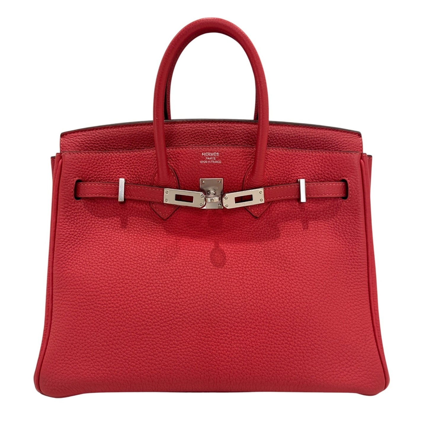 Hermes Birkin 25 Bougainvillea Red Pink Togo Leather Palladium Hardware