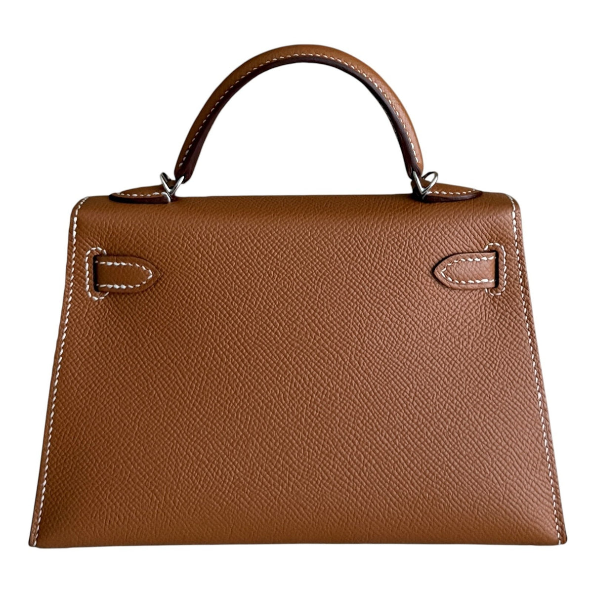 Hermes Kelly Mini 20 Gold Tan Epsom Leather Palladium Hardware