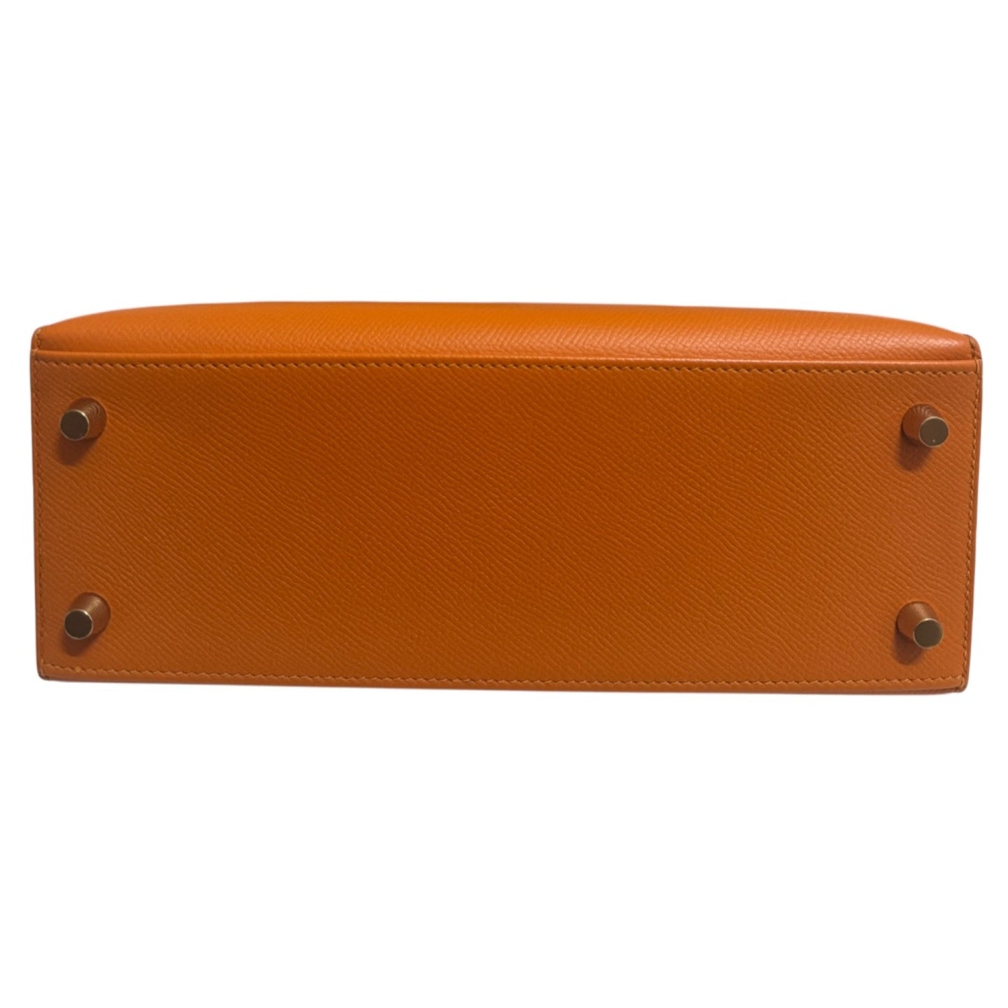 Hermes Kelly 25 Sellier Apricot Orange Epsom Leather Gold Hardware