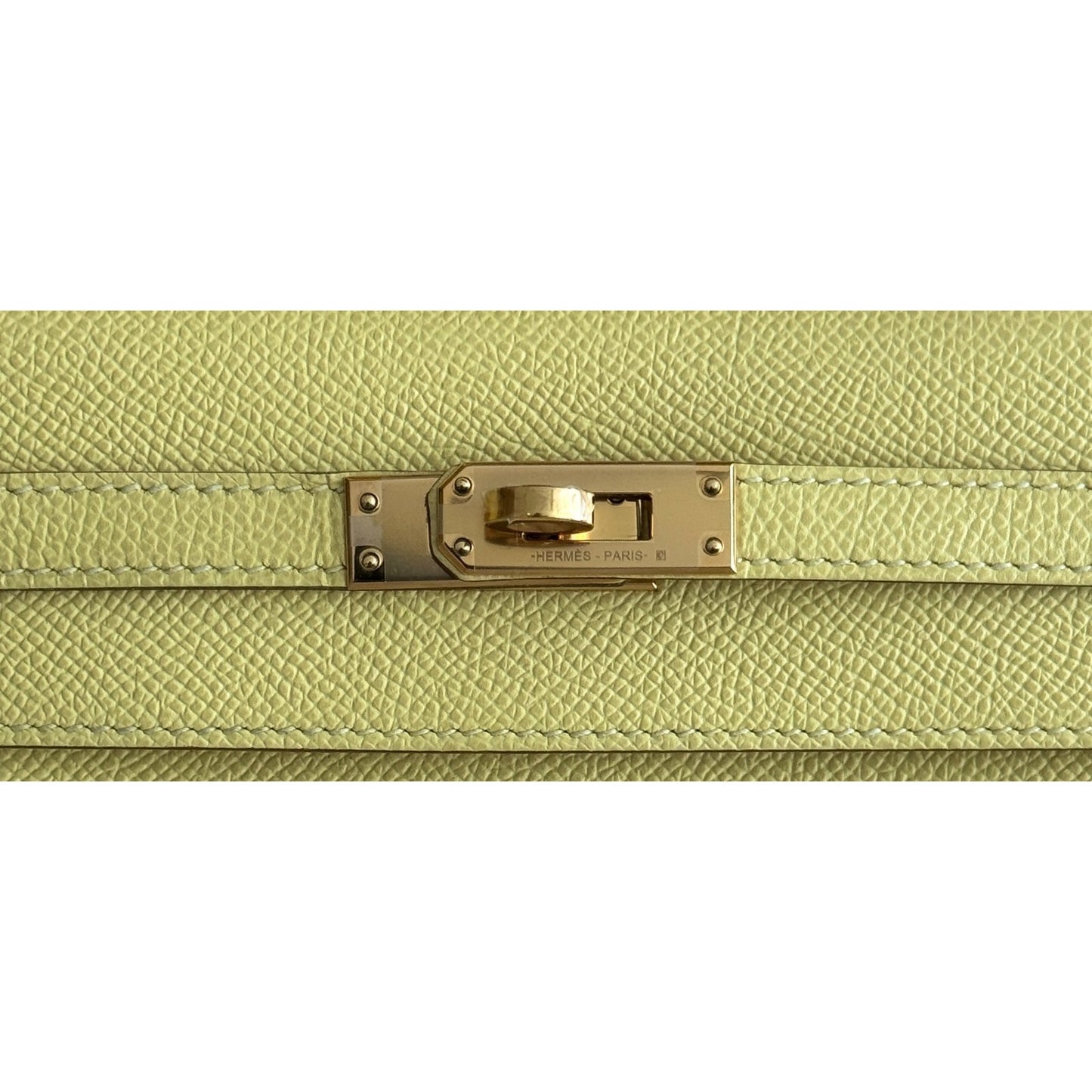 Hermes Kelly 25 Sellier Jaune Poussin Yellow Epsom Leather Gold Hardware