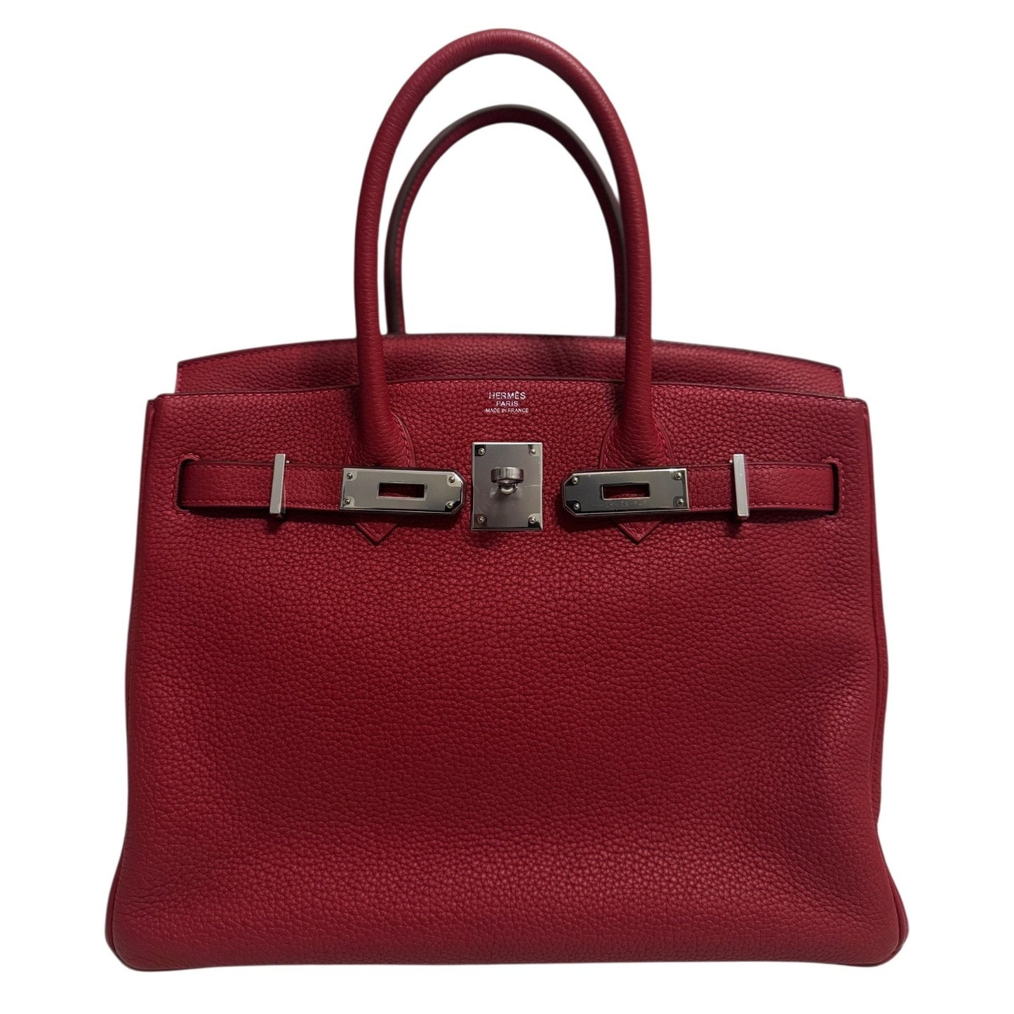 Hermes Birkin 30 Verso Rouge Casaque & Rouge H Togo Leather Palladium Hardware