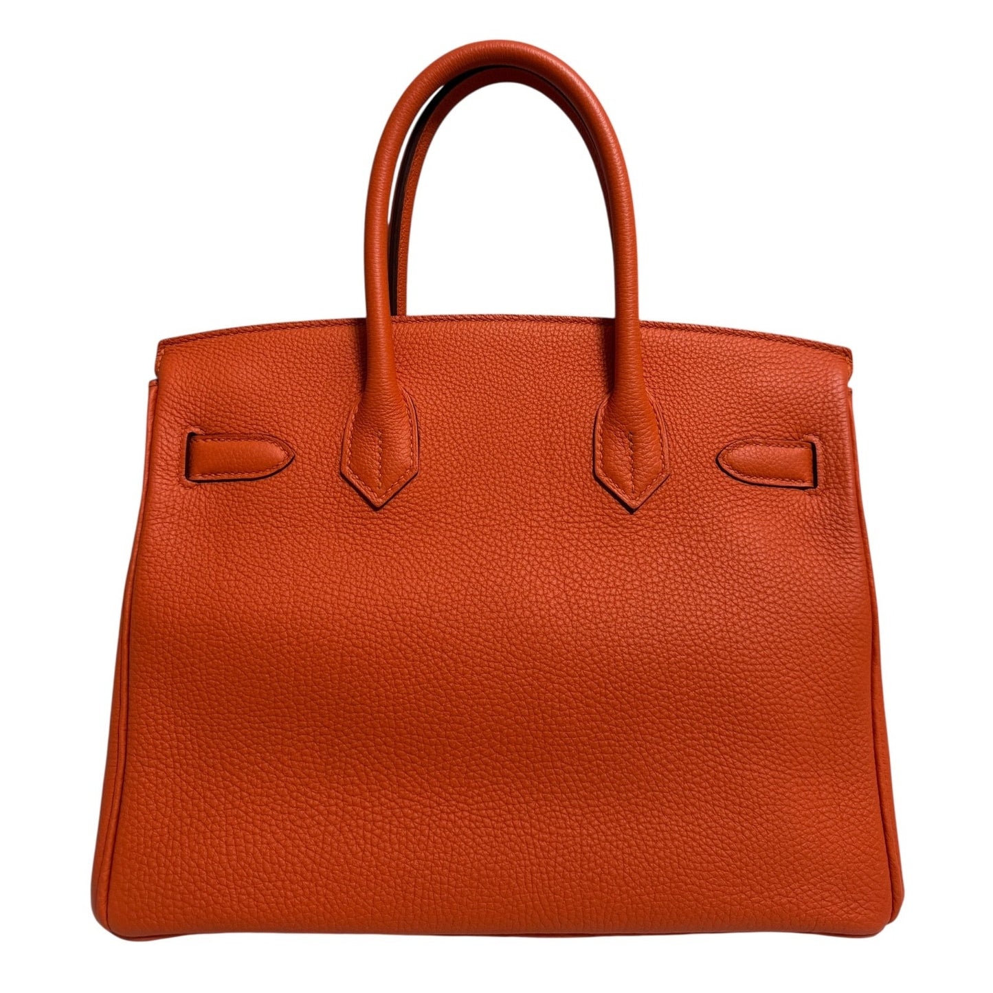 Hermes Birkin 30 Feu Orange Leather Gold Hardware RARE
