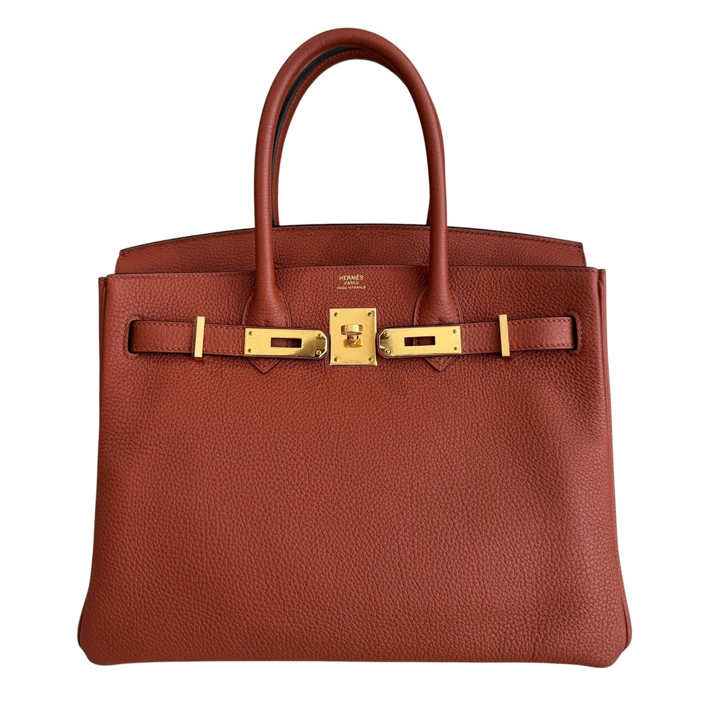 Hermes Birkin 30 Cuivre Orange Togo Leather Gold Hardware