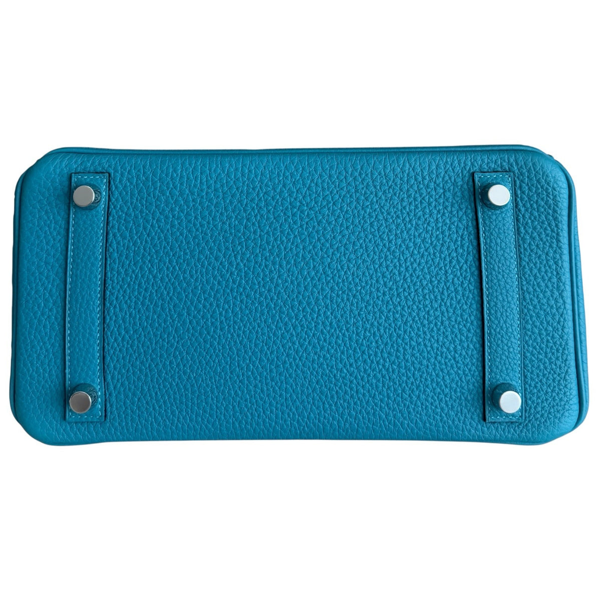 Hermes Birkin 25 Turquoise Blue Green Togo Leather Palladium Hardware RARE