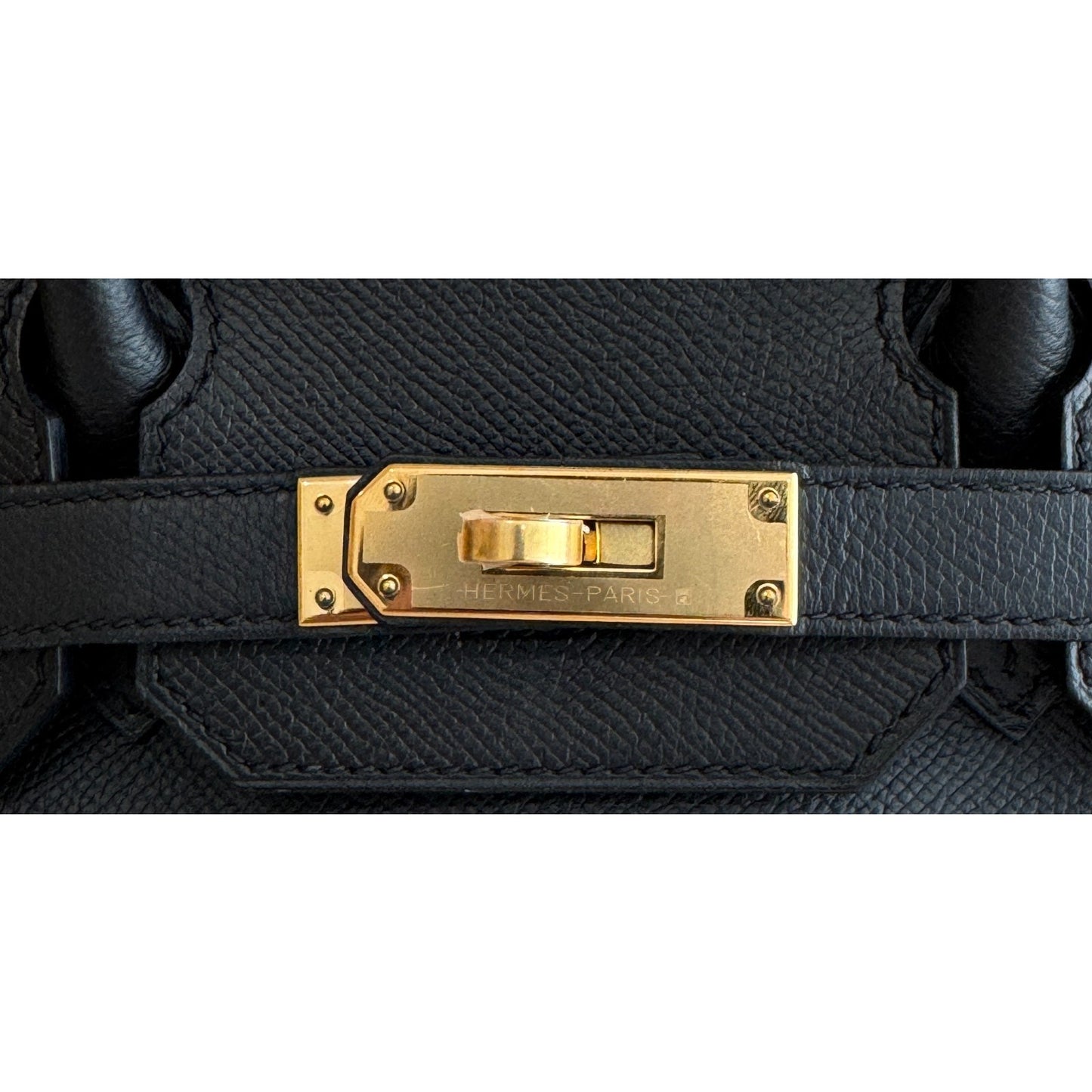 Hermes Birkin 30 Black Noir Epsom Leather Gold Hardware RARE
