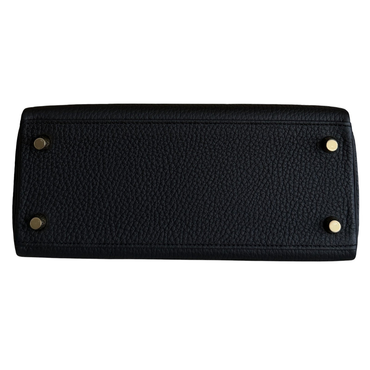 Hermes Kelly 25 Black Noir Togo Leather Gold Hardware RARE